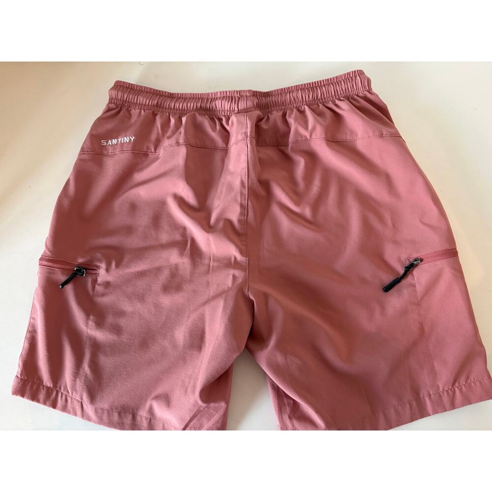 Santiny athletic shorts zip pockets women's medium euc cargo - Picture 3 of 10